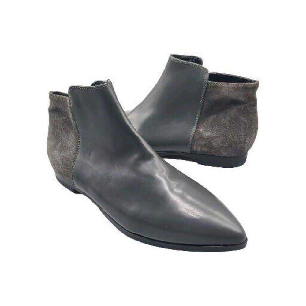 Perla Formentini Women’s Giulia Ankle Boots Booties Gray Italy Size 38 US 6.5